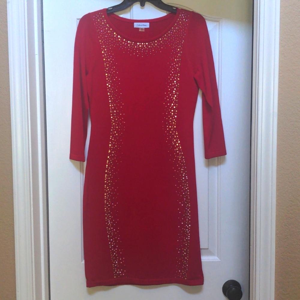 Calvin Klein light sweater dress